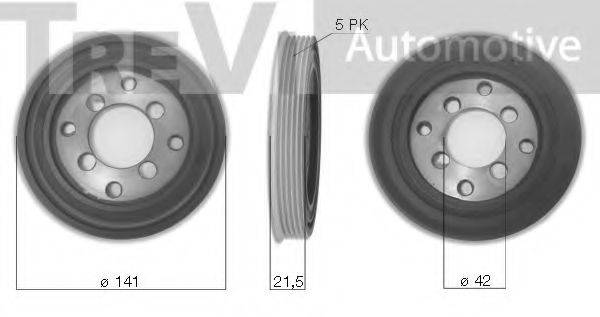 TREVI AUTOMOTIVE PC1057 Ремінний шків, колінчастий вал