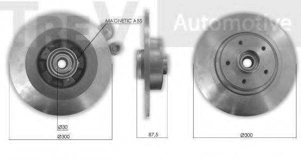 TREVI AUTOMOTIVE WB2291 Комплект підшипника маточини колеса