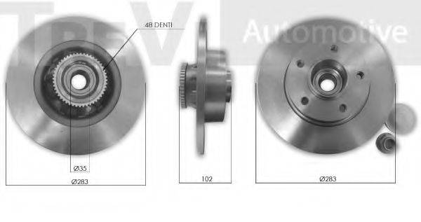 TREVI AUTOMOTIVE WB2292 Комплект підшипника маточини колеса