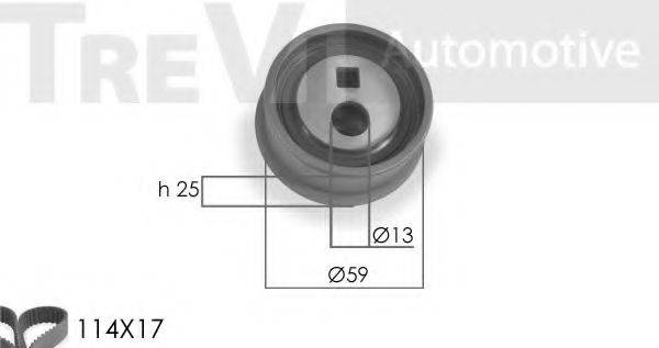 TREVI AUTOMOTIVE KD1015 Комплект ременя ГРМ