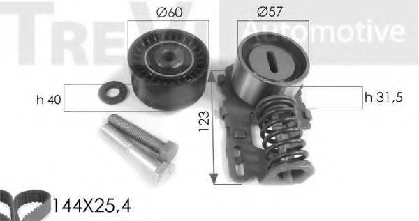 TREVI AUTOMOTIVE KD1016 Комплект ременя ГРМ