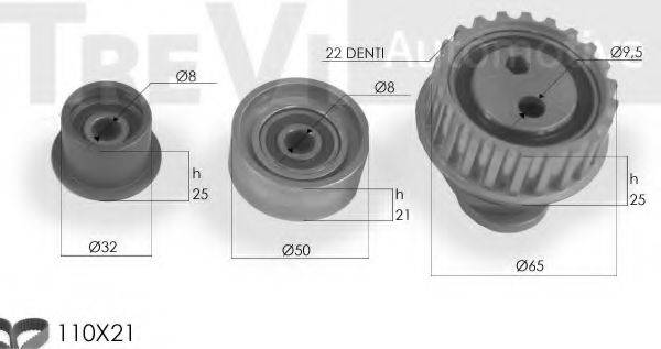 TREVI AUTOMOTIVE KD1115 Комплект ременя ГРМ