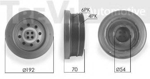 TREVI AUTOMOTIVE PC1071 Ремінний шків, колінчастий вал
