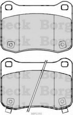 BORG & BECK BBP2295 Комплект гальмівних колодок, дискове гальмо