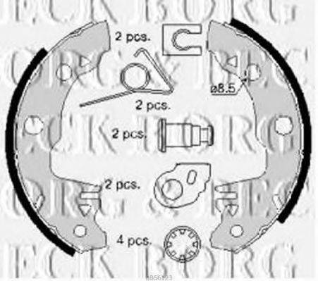 BORG & BECK BBS6123 Комплект гальмівних колодок