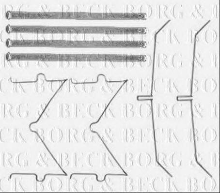 BORG & BECK BBK1564 Комплектуючі, колодки дискового гальма
