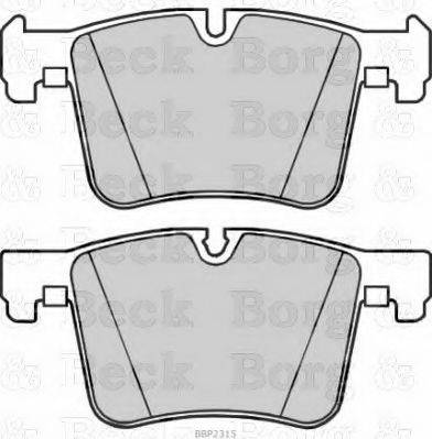 BORG & BECK BBP2315 Комплект гальмівних колодок, дискове гальмо