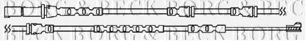 BORG & BECK BWL3090 Сигналізатор, знос гальмівних колодок