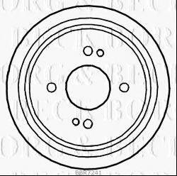 BORG & BECK BBR7241 Гальмівний барабан
