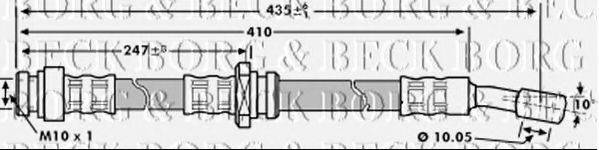 BORG & BECK BBH7206 Гальмівний шланг