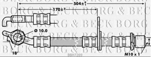 BORG & BECK BBH7269 Гальмівний шланг