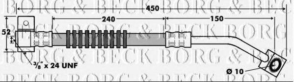 BORG & BECK BBH7411 Гальмівний шланг