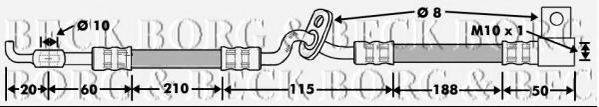 BORG & BECK BBH7478 Гальмівний шланг