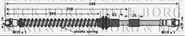 BORG & BECK BBH7574 Гальмівний шланг
