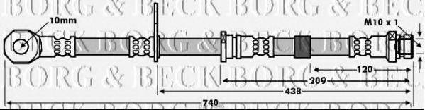 BORG & BECK BBH7646 Гальмівний шланг