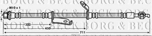 BORG & BECK BBH7726 Гальмівний шланг