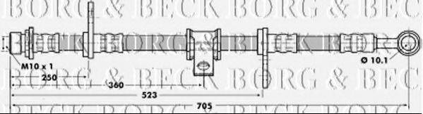 BORG & BECK BBH6619 Гальмівний шланг