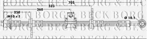 BORG & BECK BBH6621 Гальмівний шланг