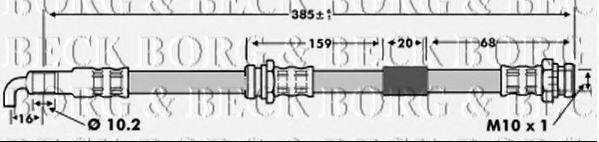 BORG & BECK BBH6729 Гальмівний шланг