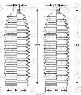 BORG & BECK BSG3397 Пильовик, рульове управління