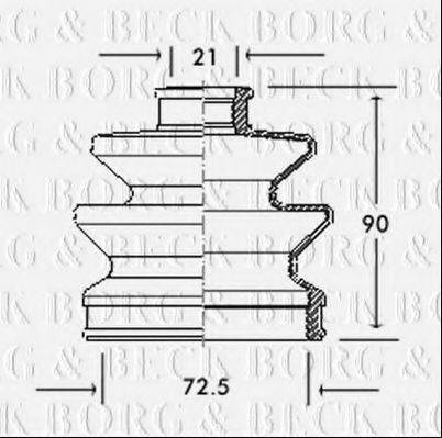 BORG & BECK BCB2015 Пильовик, приводний вал