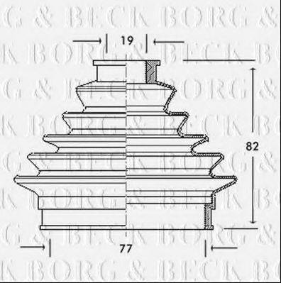 BORG & BECK BCB2020 Пильовик, приводний вал