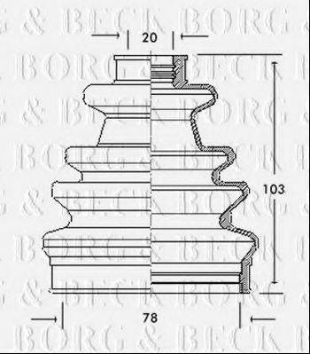 BORG & BECK BCB2041 Пильовик, приводний вал