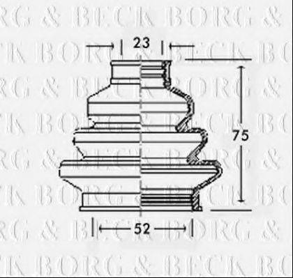 BORG & BECK BCB2220 Пильовик, приводний вал