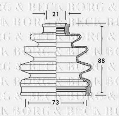 BORG & BECK BCB2247 Пильовик, приводний вал