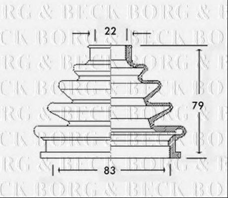 BORG & BECK BCB2301 Пильовик, приводний вал