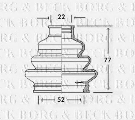 BORG & BECK BCB2310 Пильовик, приводний вал