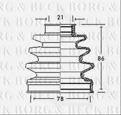 BORG & BECK BCB2315 Пильовик, приводний вал