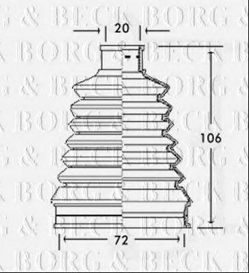 BORG & BECK BCB2317 Пильовик, приводний вал