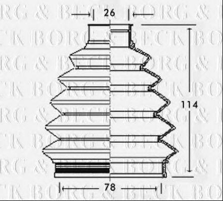 BORG & BECK BCB2347 Пильовик, приводний вал