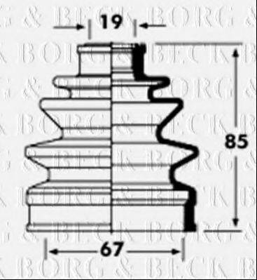 BORG & BECK BCB2355 Пильовик, приводний вал