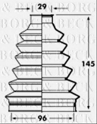 BORG & BECK BCB2361 Пильовик, приводний вал