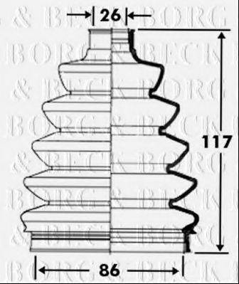 BORG & BECK BCB2389 Пильовик, приводний вал