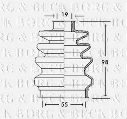 BORG & BECK BCB2418 Пильовик, приводний вал