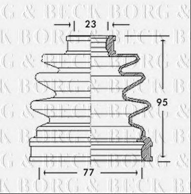 BORG & BECK BCB2621 Пильовик, приводний вал