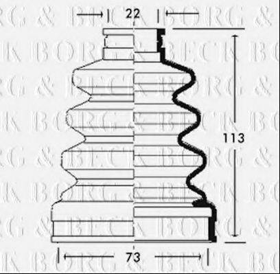 BORG & BECK BCB2709 Пильовик, приводний вал