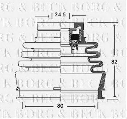 BORG & BECK BCB2768 Пильовик, приводний вал