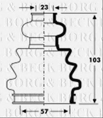 BORG & BECK BCB2803 Пильовик, приводний вал