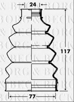 BORG & BECK BCB2844 Пильовик, приводний вал