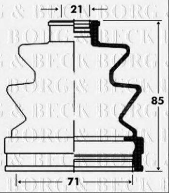 BORG & BECK BCB2847 Пильовик, приводний вал