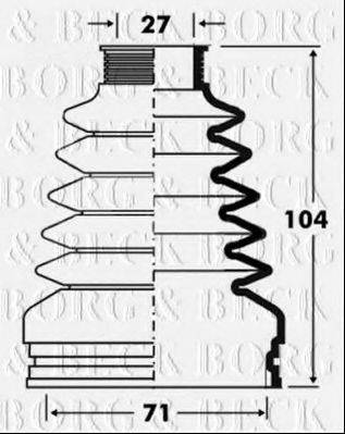 BORG & BECK BCB2878 Пильовик, приводний вал