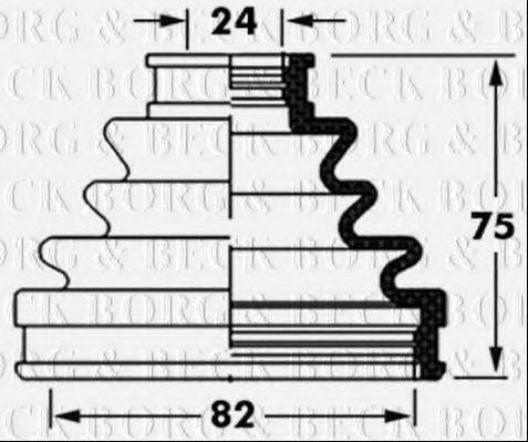 BORG & BECK BCB6005 Пильовик, приводний вал