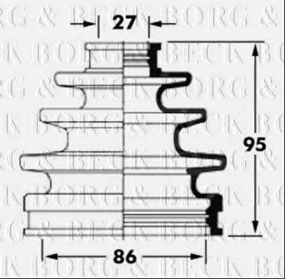 BORG & BECK BCB6061 Пильовик, приводний вал