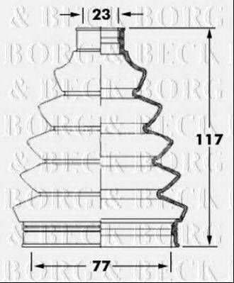 BORG & BECK BCB6068 Пильовик, приводний вал