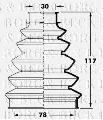 BORG & BECK BCB6070 Пильовик, приводний вал