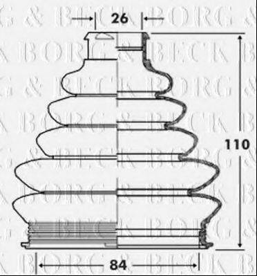BORG & BECK BCB6071 Пильовик, приводний вал
